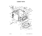 Whirlpool WGD5010LW3 cabinet parts diagram