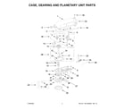 KitchenAid 5KSM156HMBLM4 case, gearing and planetary unit parts diagram