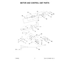 KitchenAid 5KSM156HMBBM4 motor and control unit parts diagram