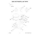 KitchenAid 5KSM156HMBBM4 base and pedestal unit parts diagram