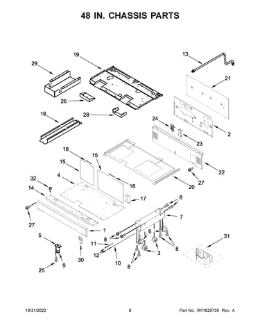 48 in. chassis parts