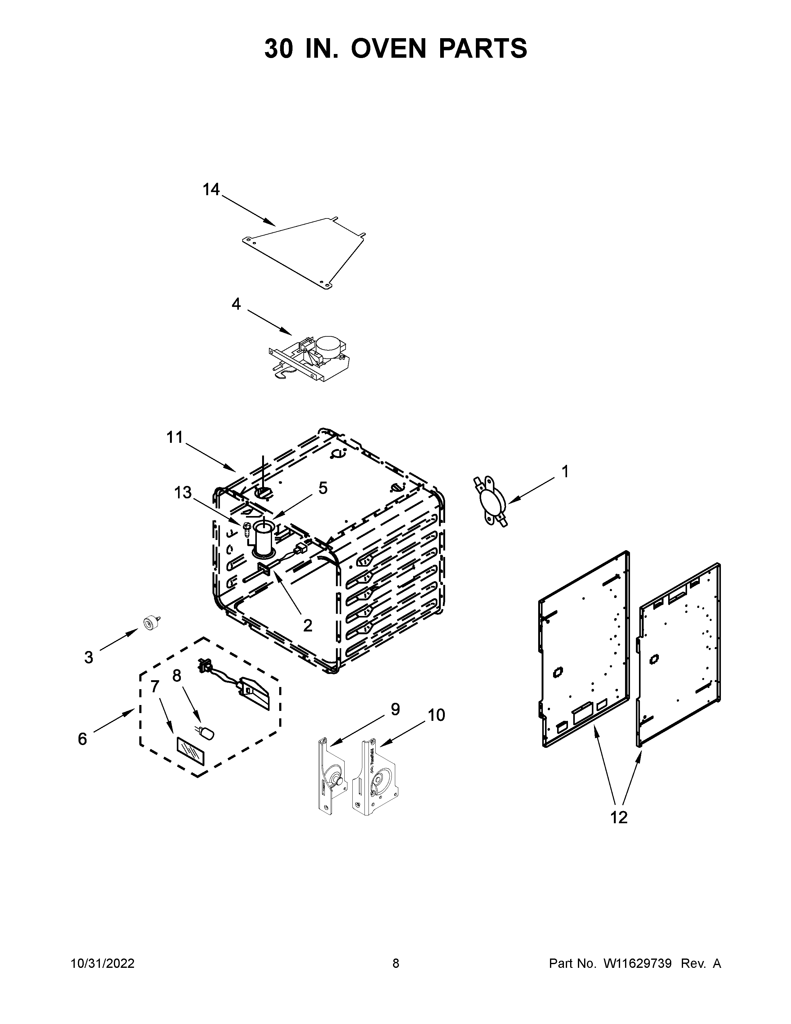 30 IN. OVEN PARTS