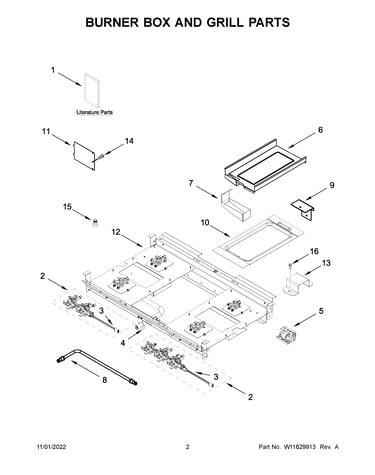 Burner box and grill parts