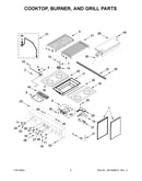Cooktop, burner, and grill parts