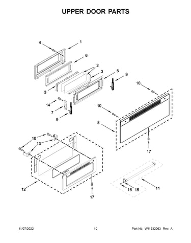 Upper door parts