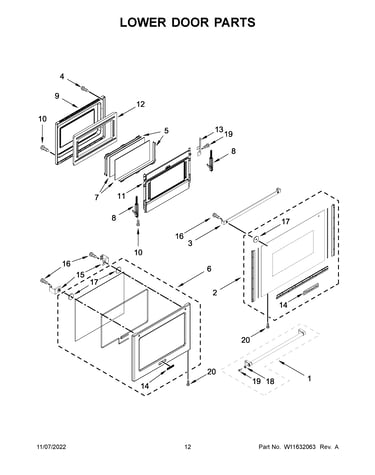 Lower door parts