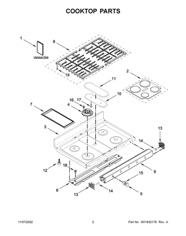 Cooktop parts
