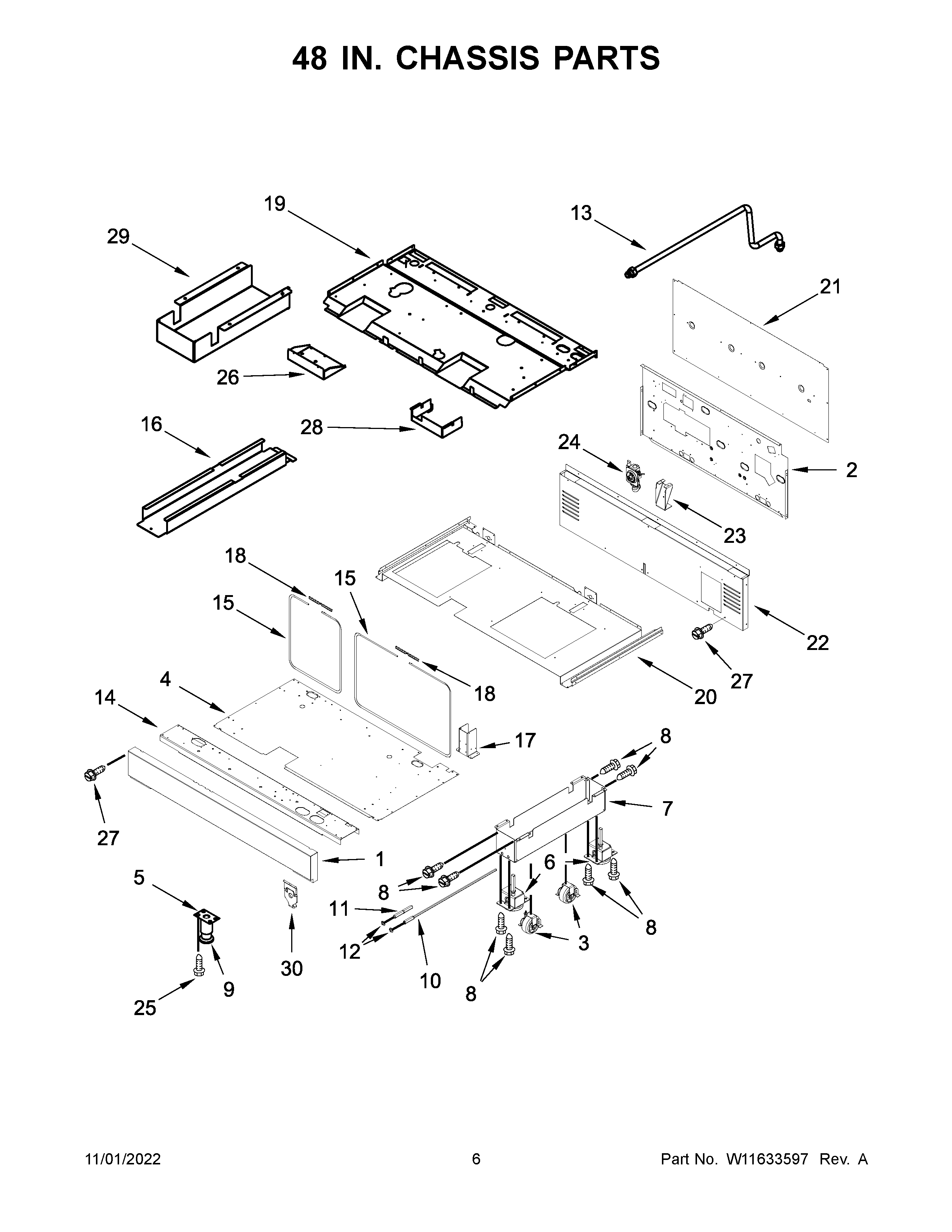 48 in. chassis parts