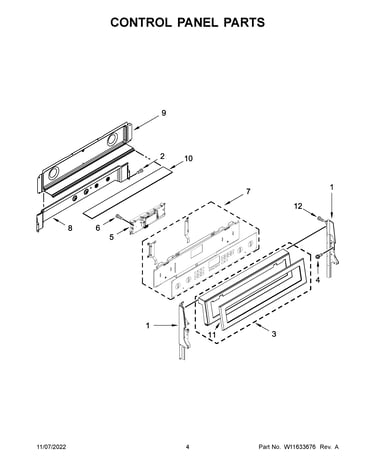 Control panel parts