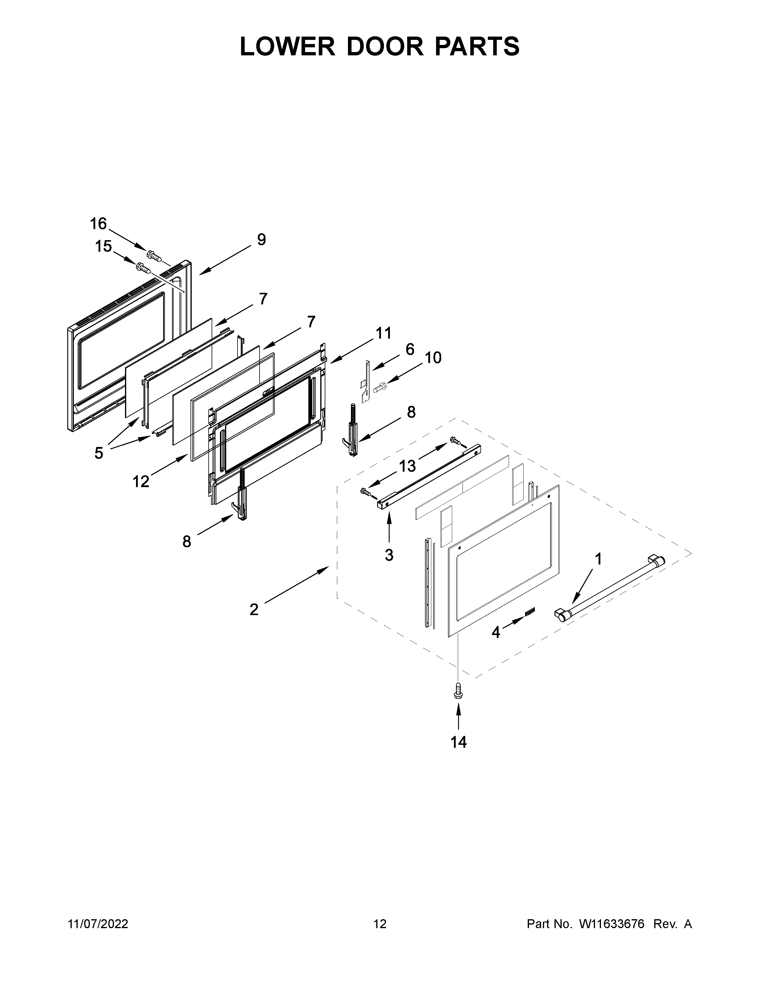 Lower door parts