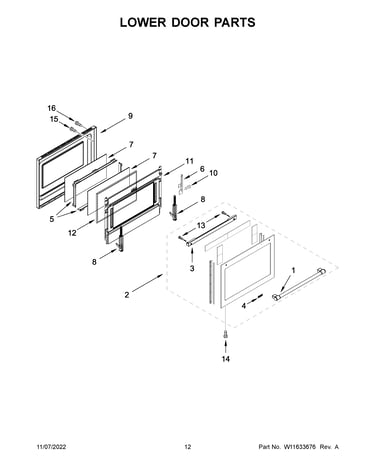 Lower door parts