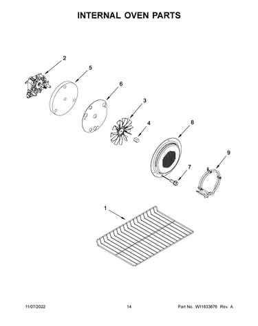 Internal oven parts