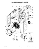 Tub and cabinet parts