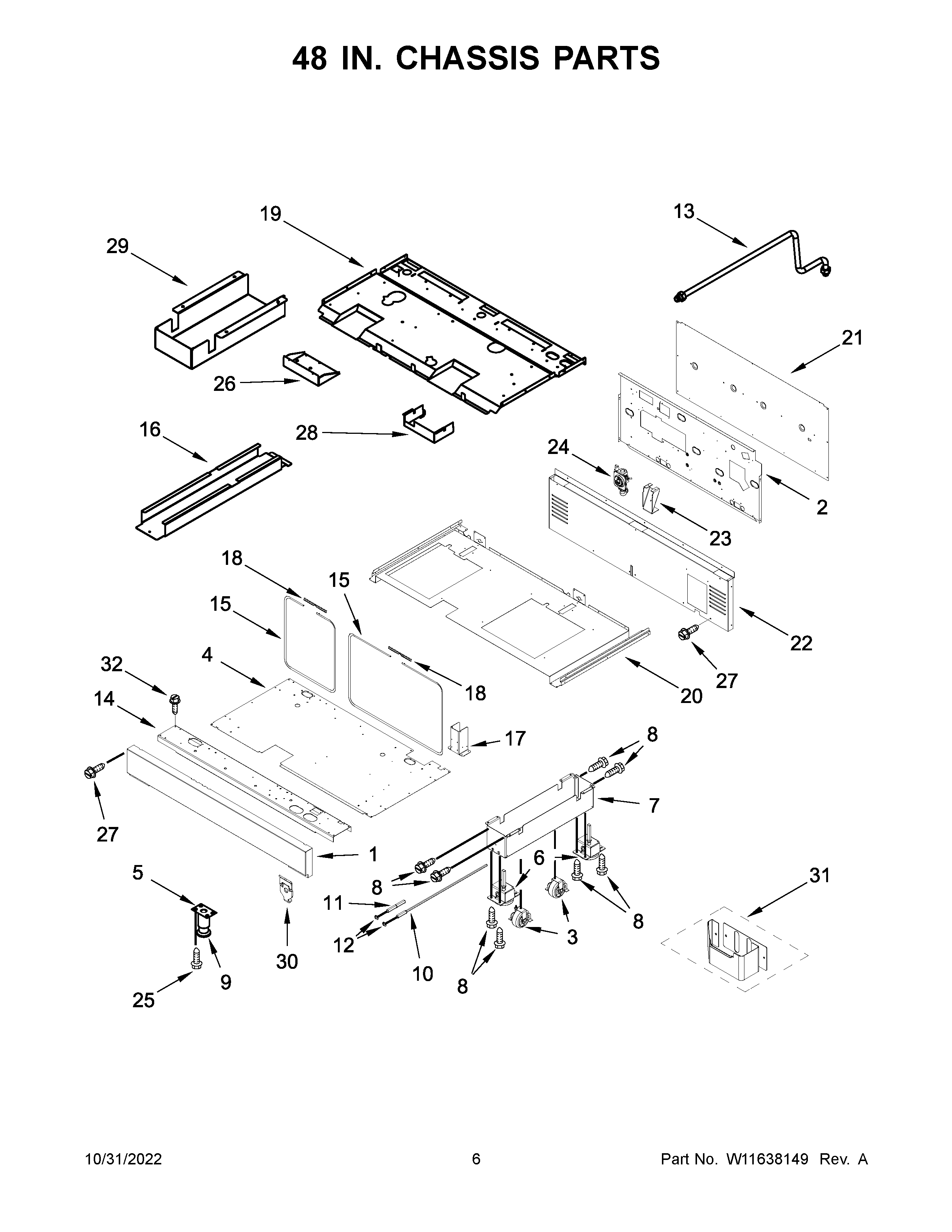 48 in. chassis parts