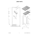 Whirlpool WZF34X18DW07 liner parts diagram