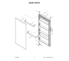 Whirlpool WZF34X18DW07 door parts diagram