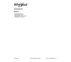 Whirlpool WRF560SEHV03 cover sheet diagram