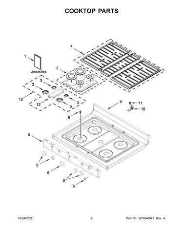 Cooktop parts