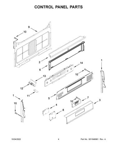 Control panel parts