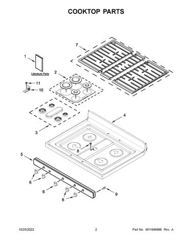 Cooktop parts