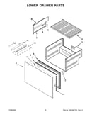 Lower drawer parts