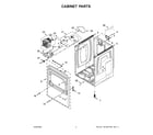 Maytag MGD6230HW3 cabinet parts diagram
