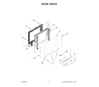 Whirlpool WEG745H0LZ4 door parts diagram