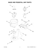 Base and pedestal unit parts