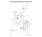 KitchenAid KSM182CADFL0 case, gearing and planetary unit parts diagram