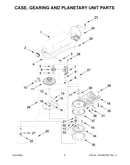 Case, gearing and planetary unit parts
