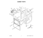 Whirlpool YWED6120HC3 cabinet parts diagram