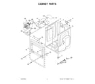 Whirlpool YWED5100HW3 cabinet parts diagram