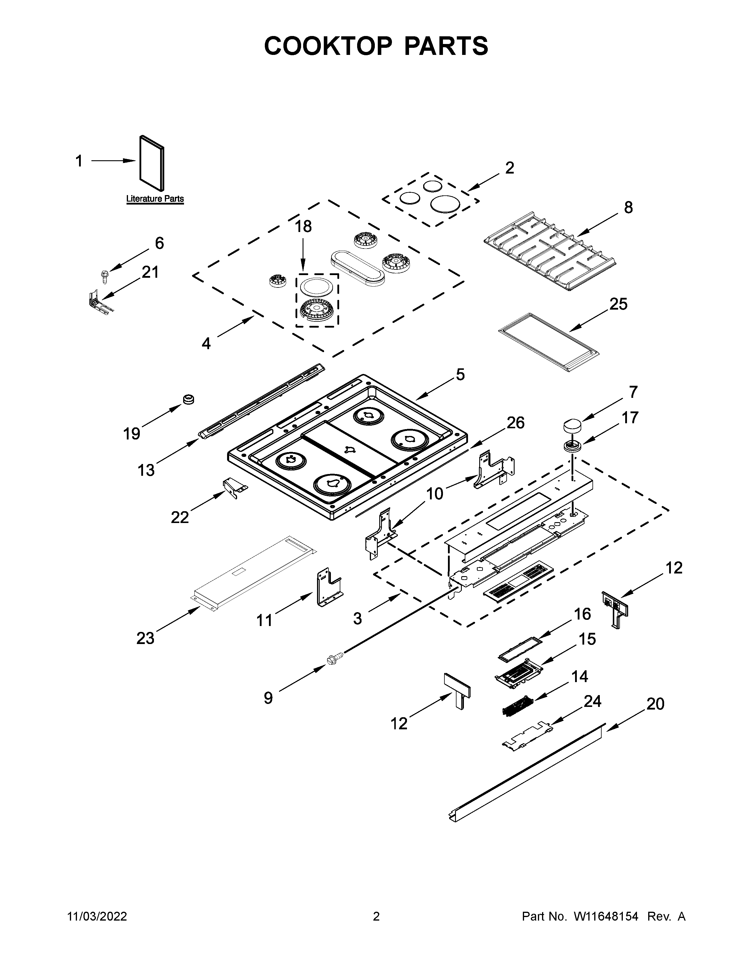 Cooktop parts