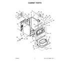 Whirlpool WGD500RLW1 cabinet parts diagram