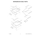 Amana ASI2175GRS07 refrigerator shelf parts diagram