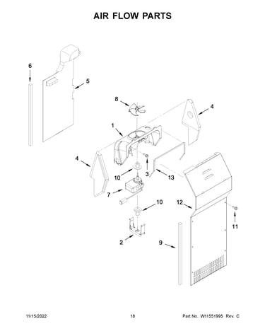 Air flow parts