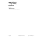 Whirlpool WRS315SDHM08 cover sheet diagram