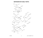 Whirlpool WRS335SDHW06 refrigerator shelf parts diagram