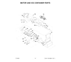 Whirlpool WRS331SDHW06 motor and ice container parts diagram