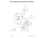 KitchenAid 5KSM195PSZBE0 case, gearing and planetary unit parts diagram