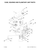 Case, gearing and planetary unit parts