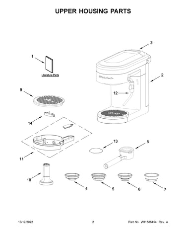 Upper housing parts