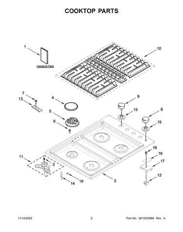 Cooktop parts