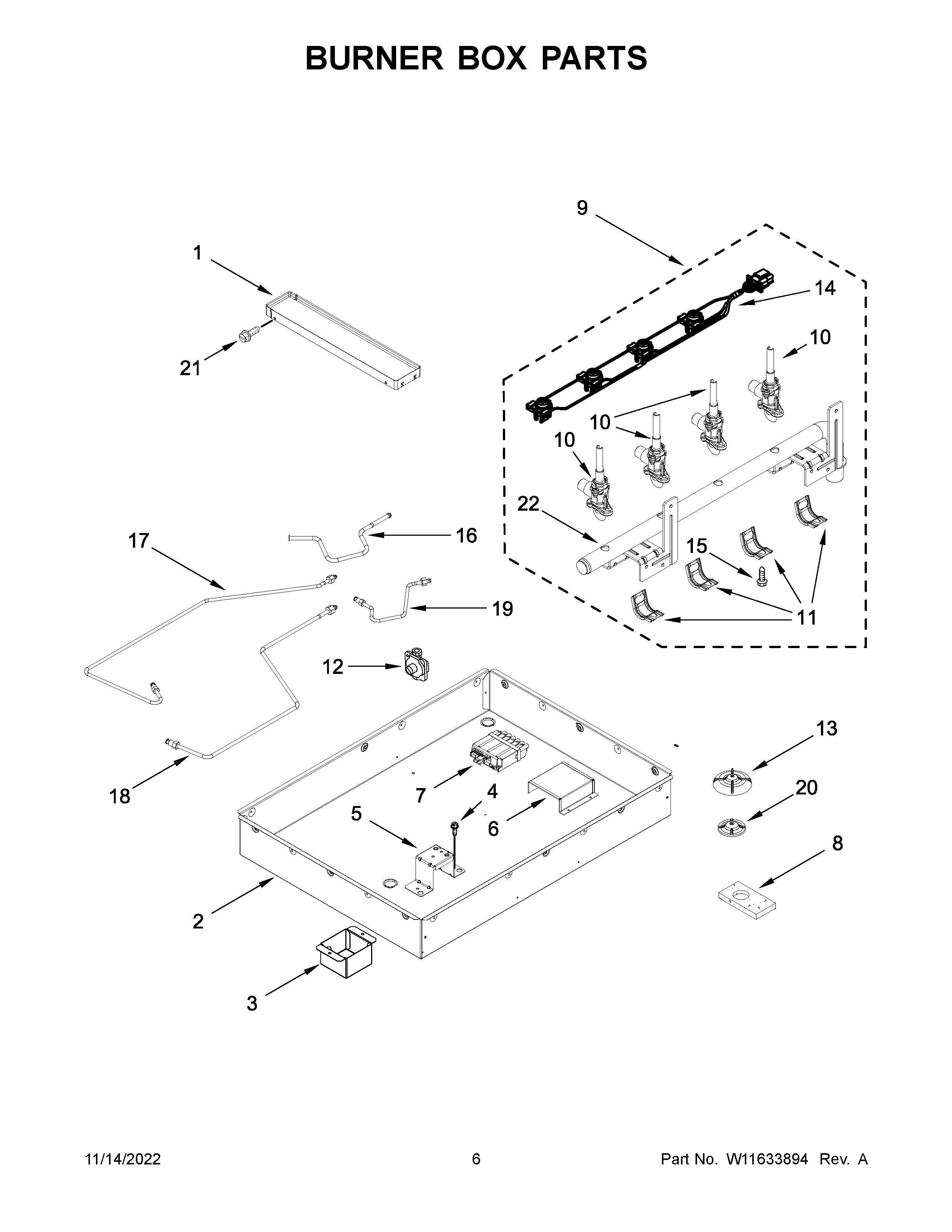 BURNER BOX PARTS