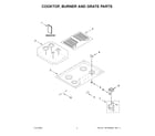 Amana AGC6540KFS05 cooktop, burner and grate parts diagram