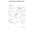 KitchenAid KRFC300EBS06 freezer liner and icemaker parts diagram