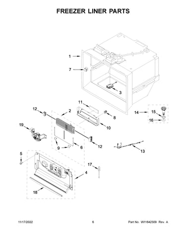 Freezer liner parts