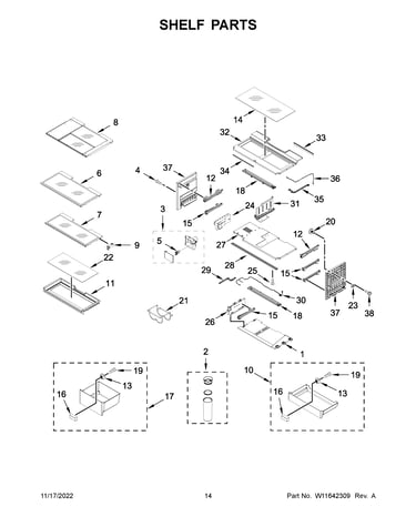 Shelf parts
