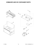Icemaker and ice container parts