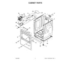 Whirlpool WED7120HC3 cabinet parts diagram